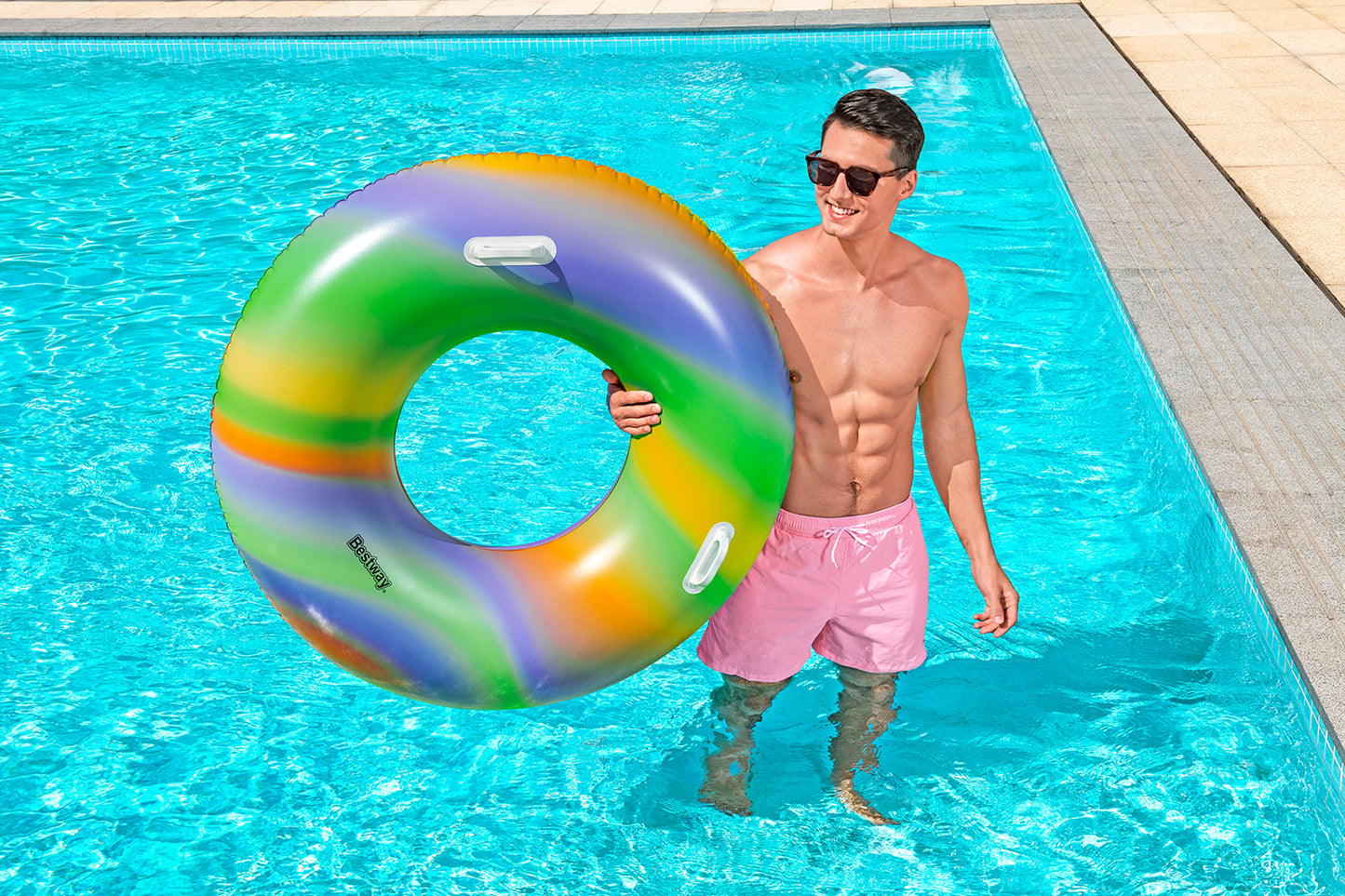 Bestway Opblaasbare Donut Regenboog
