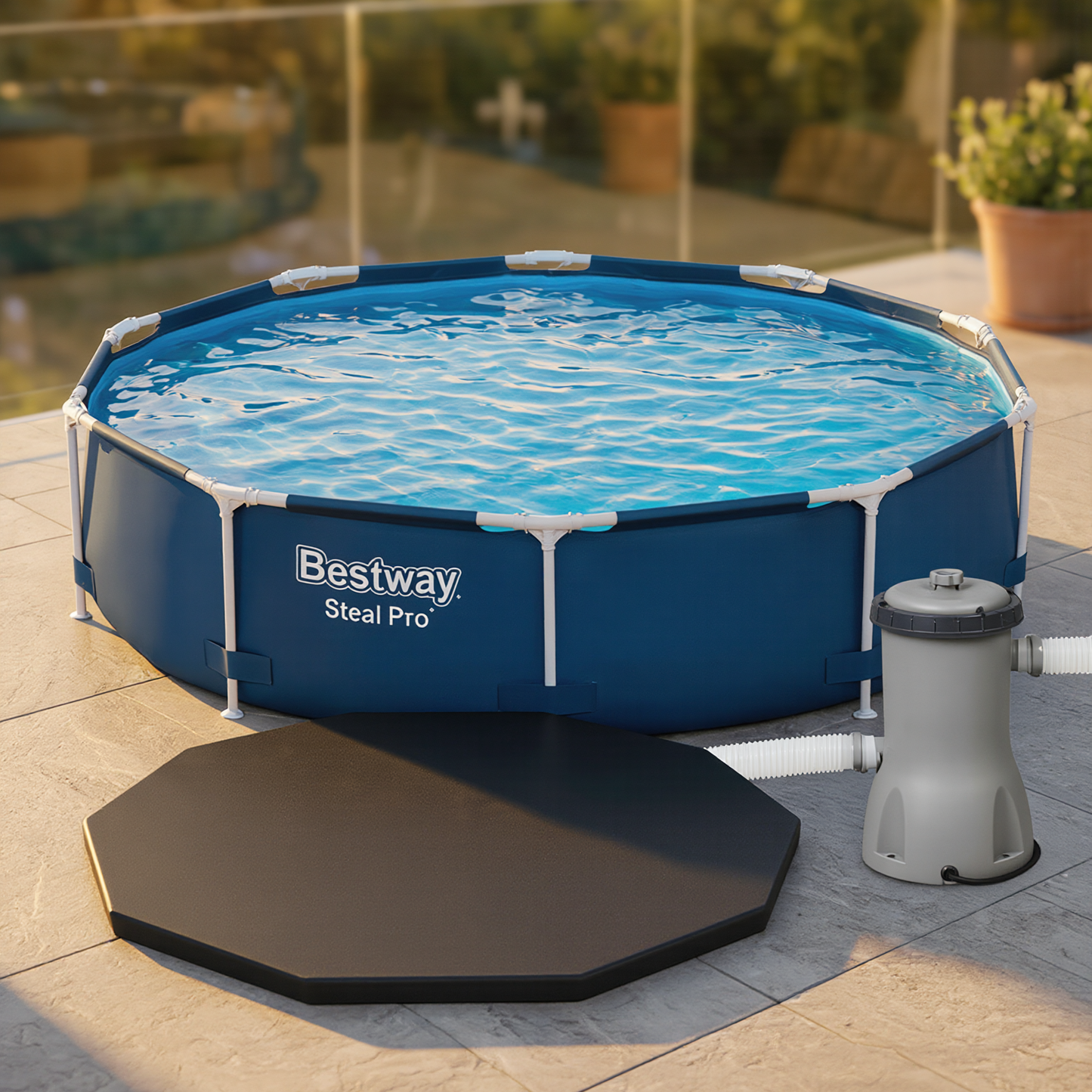 Complete Bestway Ready-to-Swim Set 305 cm – Inclusief Filterpomp & Afdekhoes